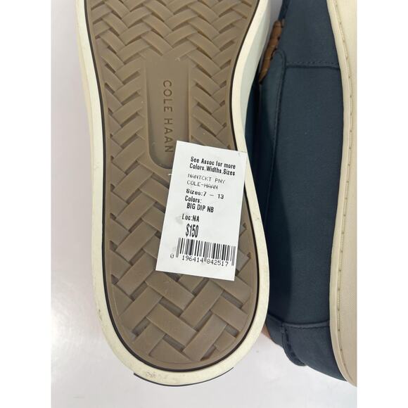 Cole Haan Nantucket Penny Shoes Mens Size 9.5M Blue Tan Nubuck Loafers New main image 6